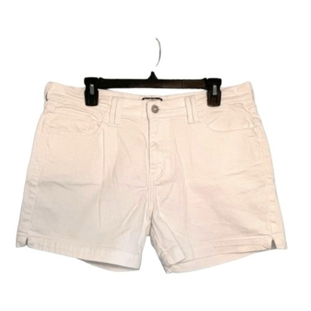 Levi's‎ 515 High Rise Jean Shorts Chalk White Denim Short Length 14 - Picture 2 of 9